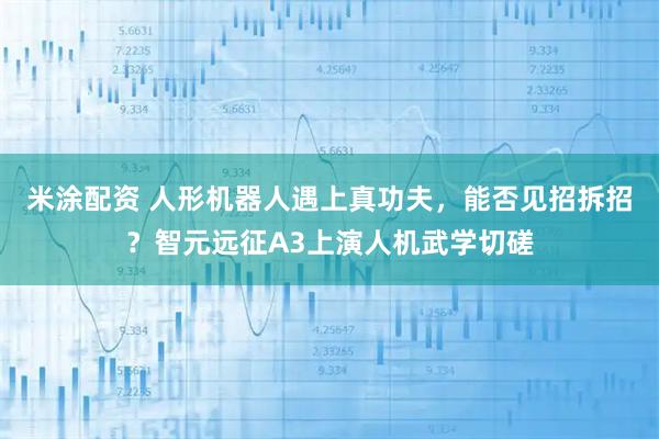 米涂配资 人形机器人遇上真功夫，能否见招拆招？智元远征A3上演人机武学切磋